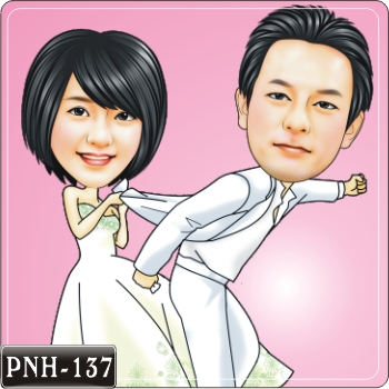 Q版雙人漫畫 PNH-137 婚紗Q版畫